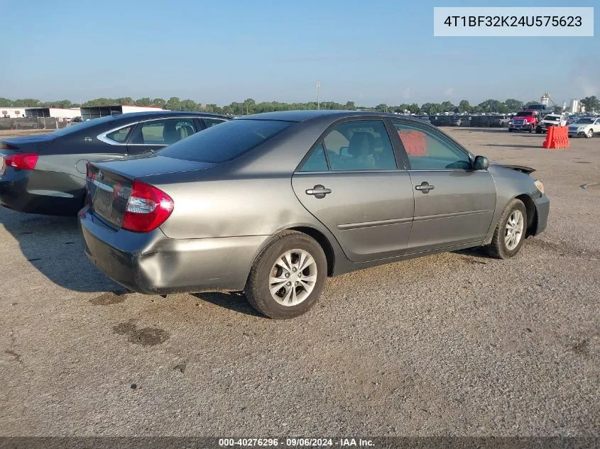 2004 Toyota Camry Le/Xle/Se VIN: 4T1BF32K24U575623 Lot: 40276296