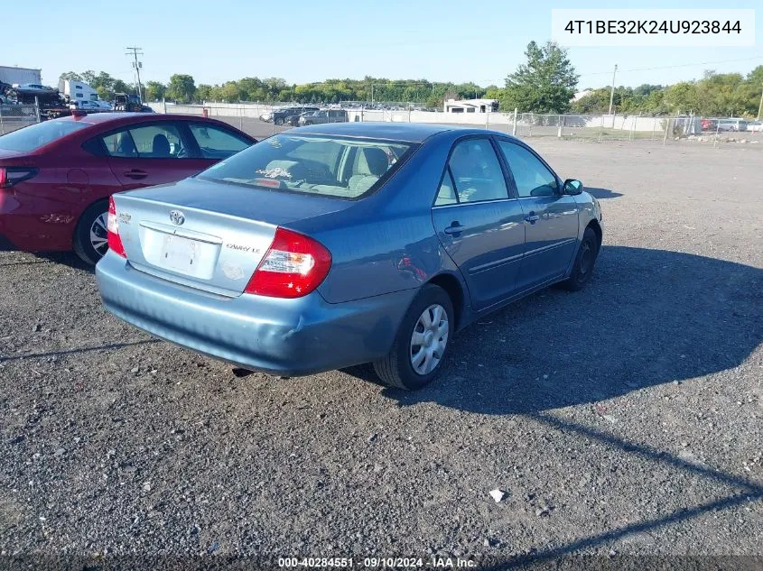 2004 Toyota Camry Le VIN: 4T1BE32K24U923844 Lot: 40284551