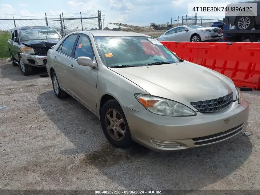 2004 Toyota Camry Le VIN: 4T1BE30K74U896420 Lot: 40287228