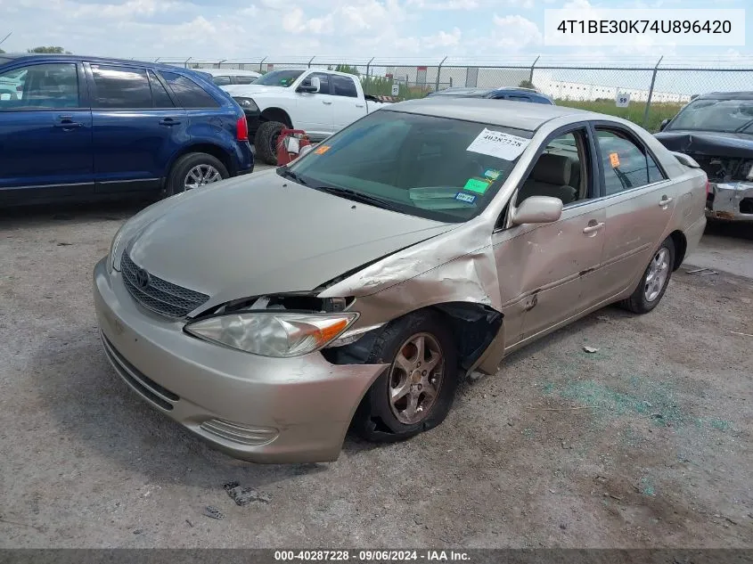 2004 Toyota Camry Le VIN: 4T1BE30K74U896420 Lot: 40287228