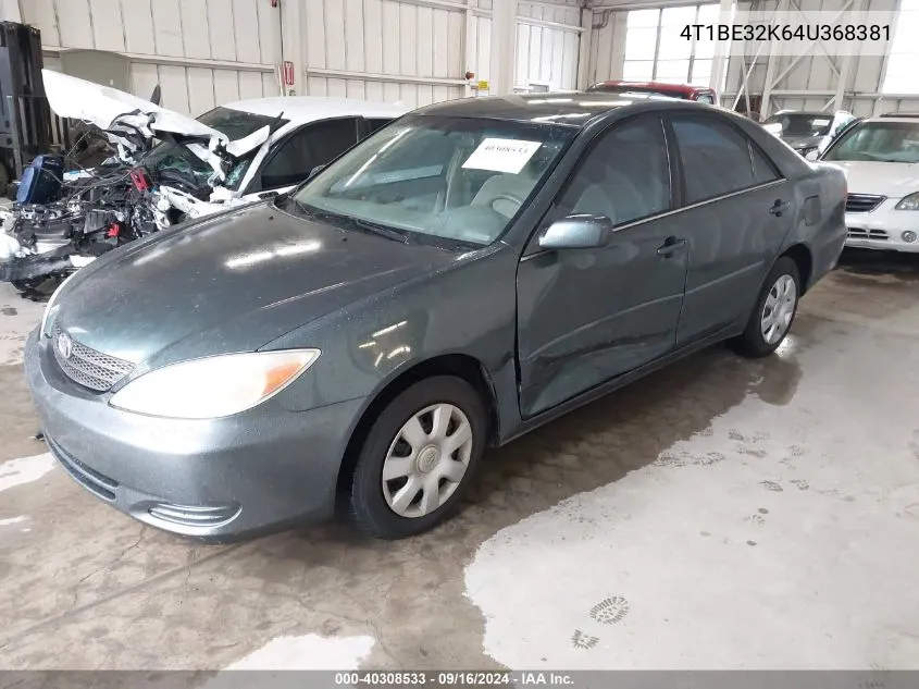 2004 Toyota Camry Le VIN: 4T1BE32K64U368381 Lot: 40308533