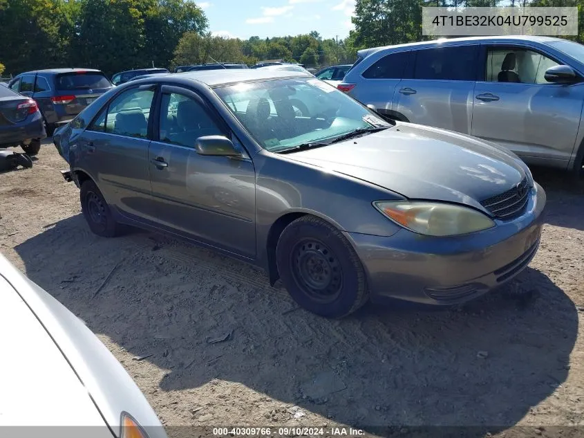 2004 Toyota Camry Le/Xle/Se VIN: 4T1BE32K04U799525 Lot: 40309766