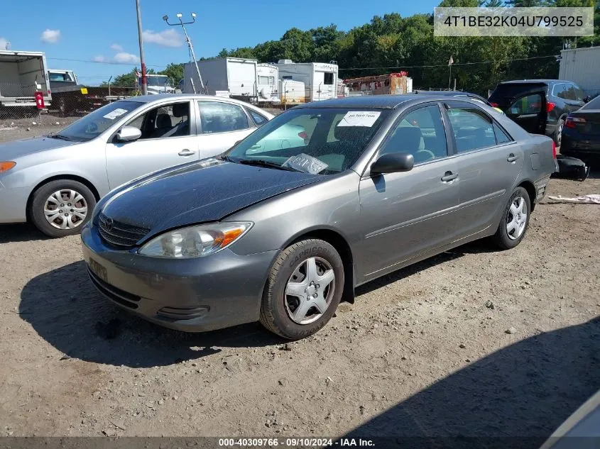 2004 Toyota Camry Le/Xle/Se VIN: 4T1BE32K04U799525 Lot: 40309766