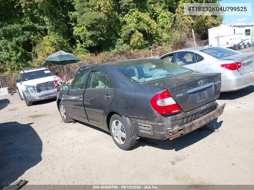 2004 Toyota Camry Le/Xle/Se VIN: 4T1BE32K04U799525 Lot: 40309766