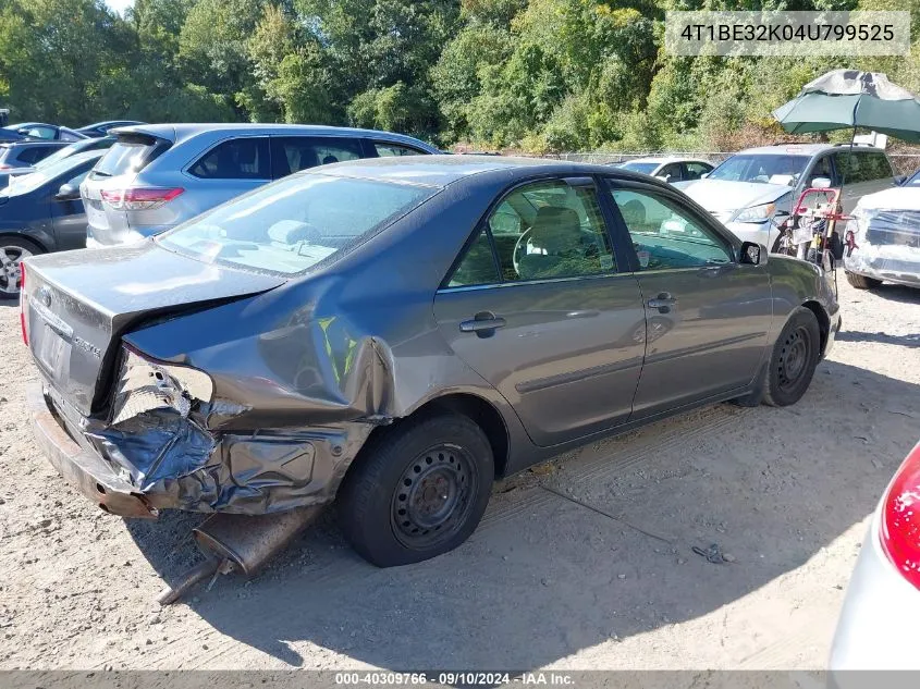 2004 Toyota Camry Le/Xle/Se VIN: 4T1BE32K04U799525 Lot: 40309766