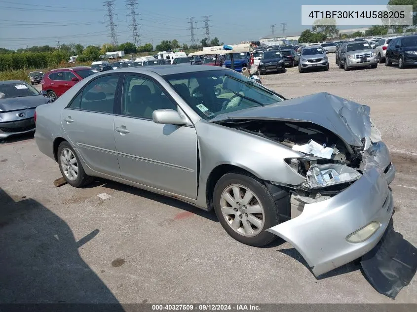 2004 Toyota Camry Xle V6 VIN: 4T1BF30K14U588205 Lot: 40327509