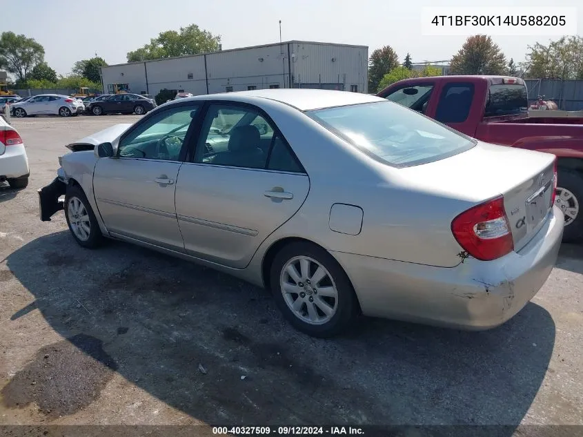 2004 Toyota Camry Xle V6 VIN: 4T1BF30K14U588205 Lot: 40327509