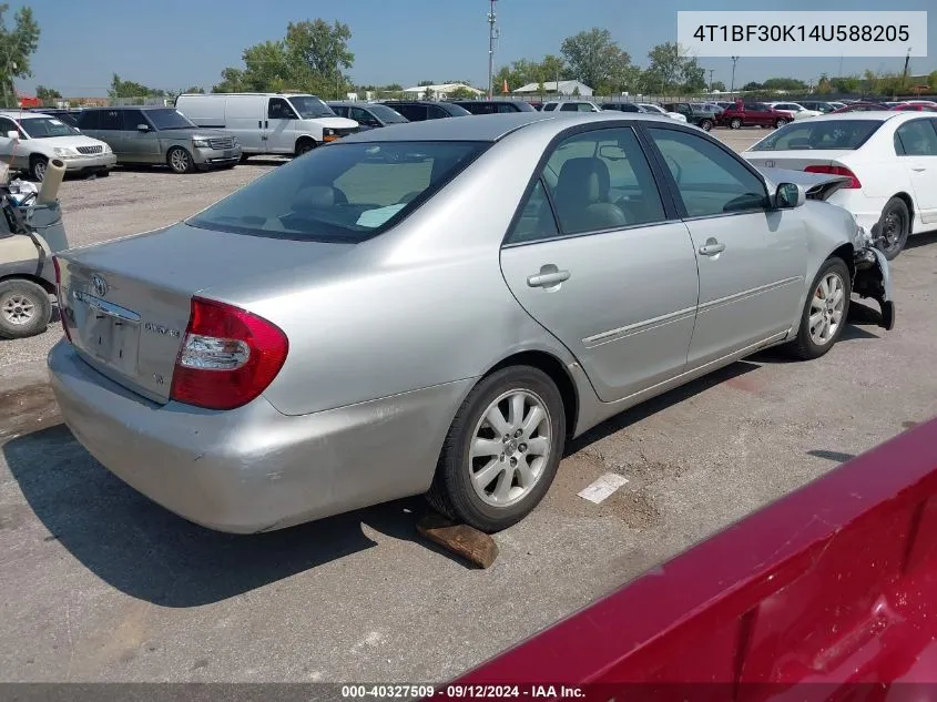 2004 Toyota Camry Xle V6 VIN: 4T1BF30K14U588205 Lot: 40327509