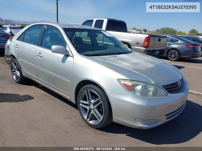 2004 Toyota Camry Le VIN: 4T1BE32K54U370395 Lot: 40335270