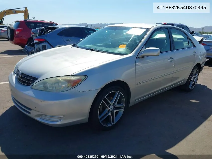 2004 Toyota Camry Le VIN: 4T1BE32K54U370395 Lot: 40335270