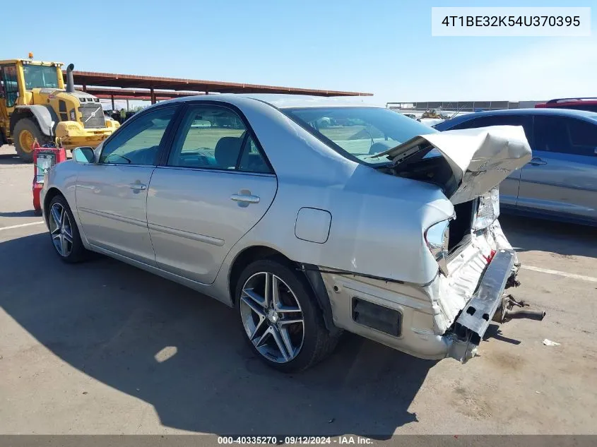 2004 Toyota Camry Le VIN: 4T1BE32K54U370395 Lot: 40335270