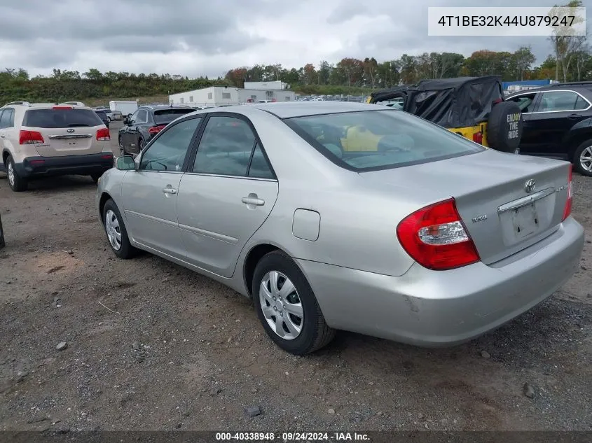 2004 Toyota Camry Le VIN: 4T1BE32K44U879247 Lot: 40338948