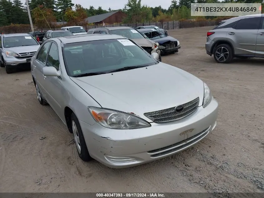 2004 Toyota Camry Le VIN: 4T1BE32KX4U846849 Lot: 40347393