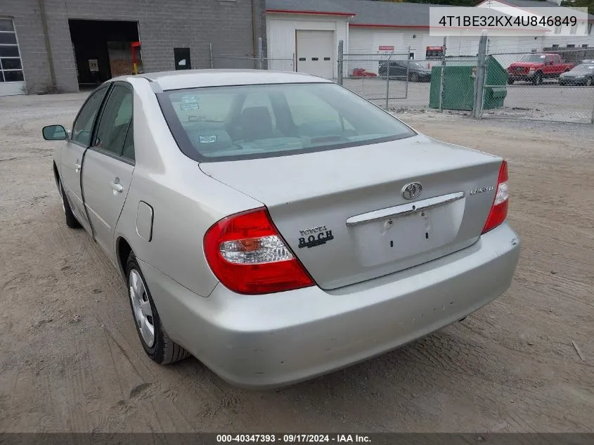 2004 Toyota Camry Le VIN: 4T1BE32KX4U846849 Lot: 40347393