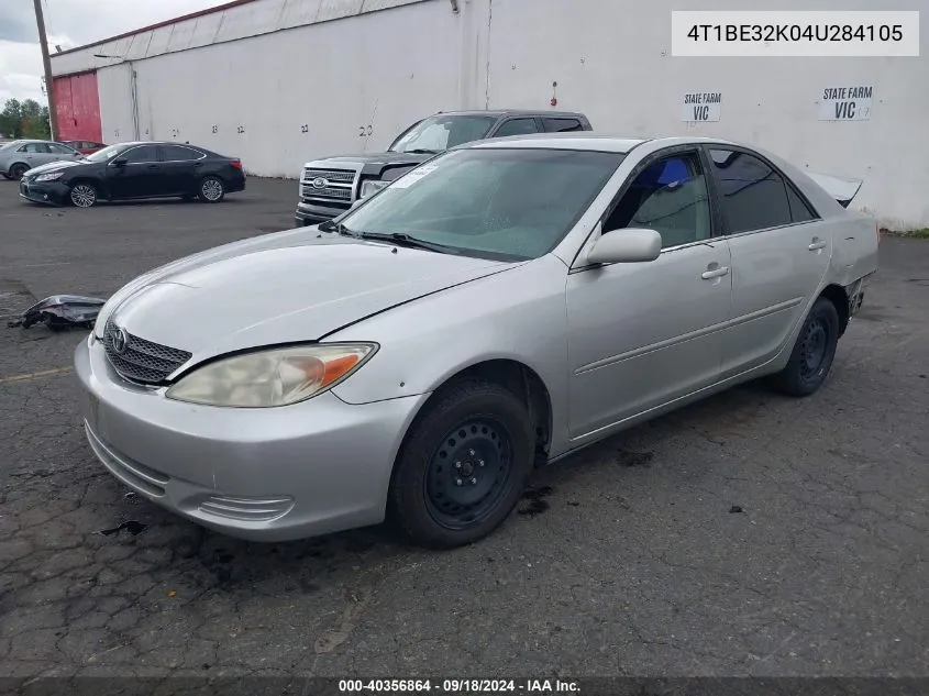 2004 Toyota Camry Le VIN: 4T1BE32K04U284105 Lot: 40356864