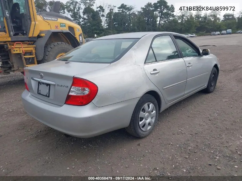 2004 Toyota Camry Le VIN: 4T1BE32K84U859972 Lot: 40358479