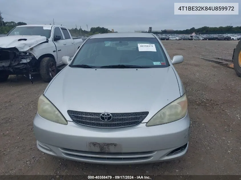 2004 Toyota Camry Le VIN: 4T1BE32K84U859972 Lot: 40358479