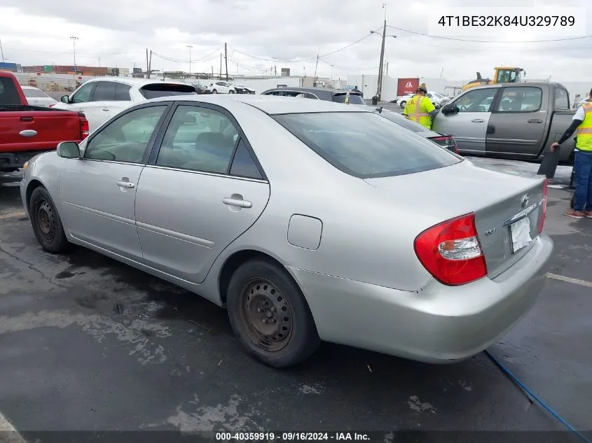 2004 Toyota Camry Le VIN: 4T1BE32K84U329789 Lot: 40359919