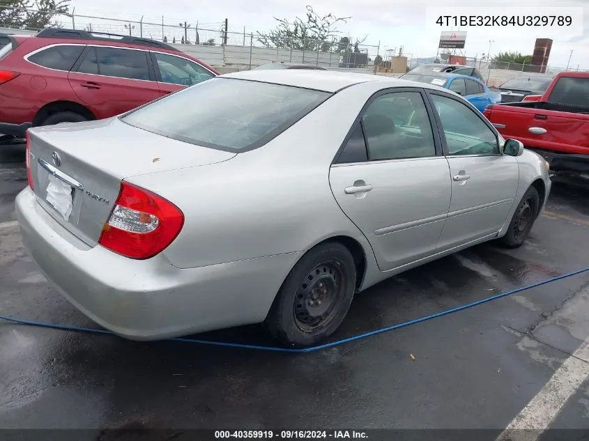 2004 Toyota Camry Le VIN: 4T1BE32K84U329789 Lot: 40359919