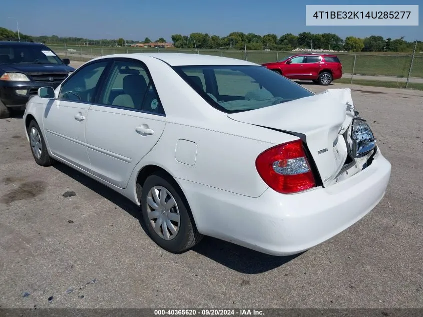 2004 Toyota Camry Le VIN: 4T1BE32K14U285277 Lot: 40365620