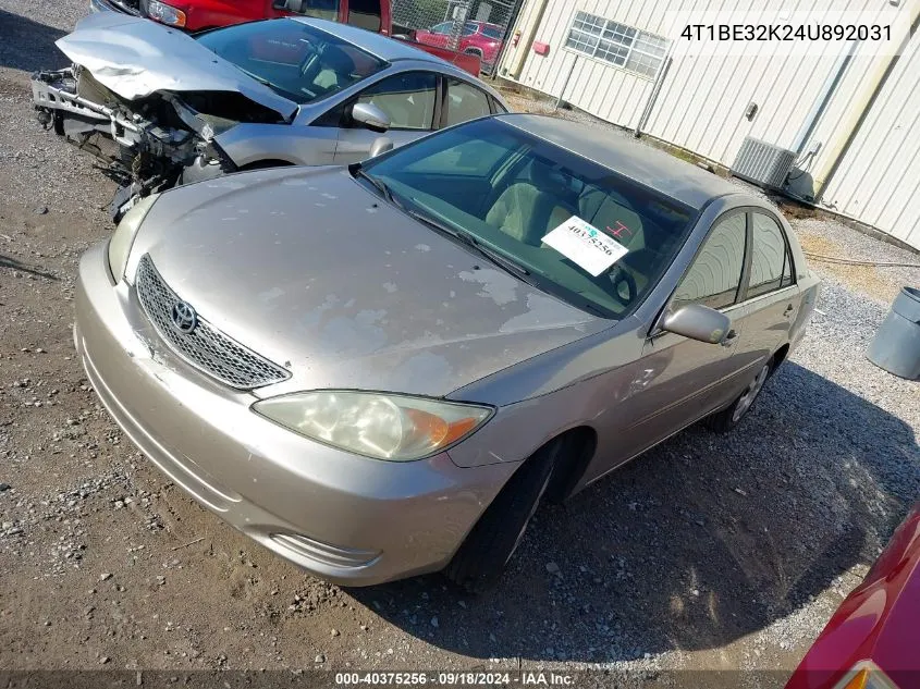 4T1BE32K24U892031 2004 Toyota Camry Le