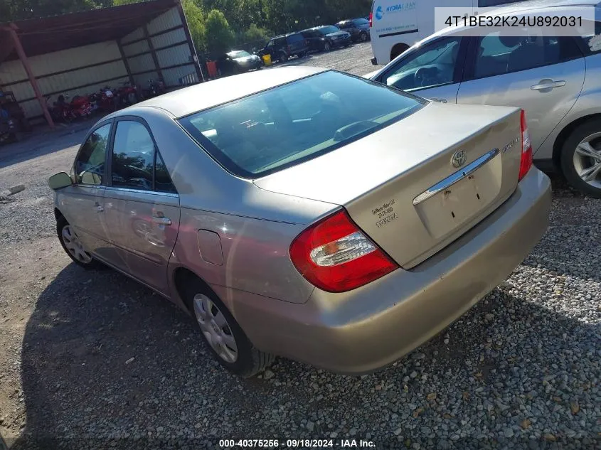 4T1BE32K24U892031 2004 Toyota Camry Le