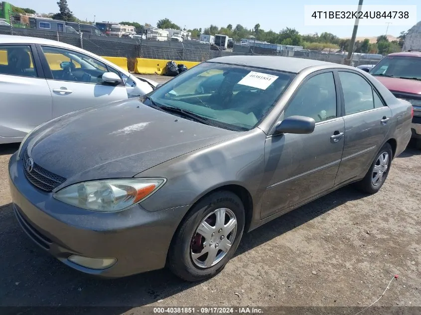 2004 Toyota Camry Xle VIN: 4T1BE32K24U844738 Lot: 40381851