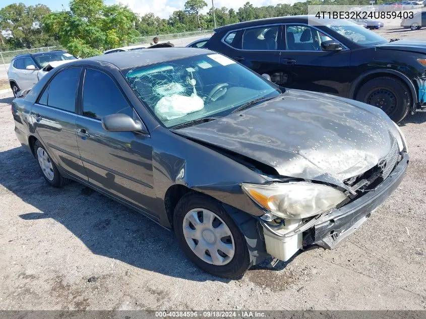 2004 Toyota Camry Le VIN: 4T1BE32K24U859403 Lot: 40384596