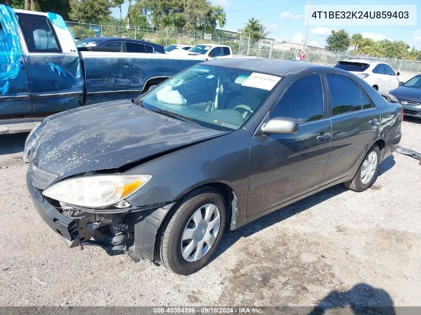 2004 Toyota Camry Le VIN: 4T1BE32K24U859403 Lot: 40384596