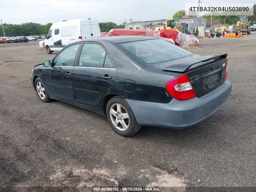 2004 Toyota Camry Se V6 VIN: 4T1BA32K84U503890 Lot: 40386102