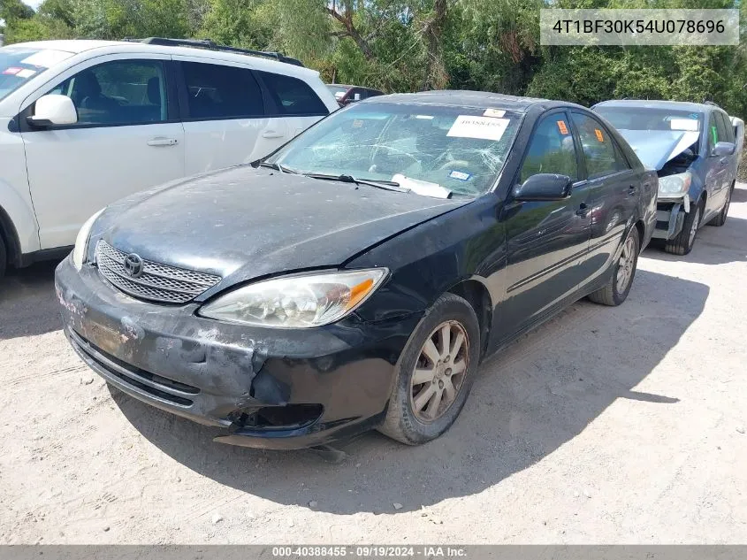 2004 Toyota Camry Xle V6 VIN: 4T1BF30K54U078696 Lot: 40388455