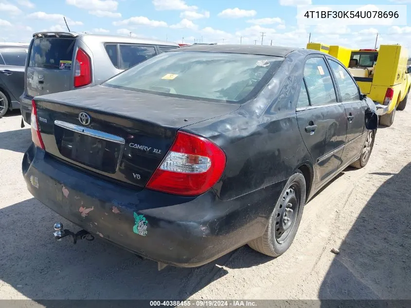 2004 Toyota Camry Xle V6 VIN: 4T1BF30K54U078696 Lot: 40388455