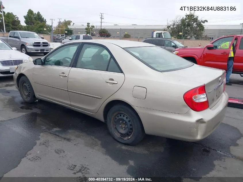 2004 Toyota Camry Le VIN: 4T1BE32K84U883186 Lot: 40394732