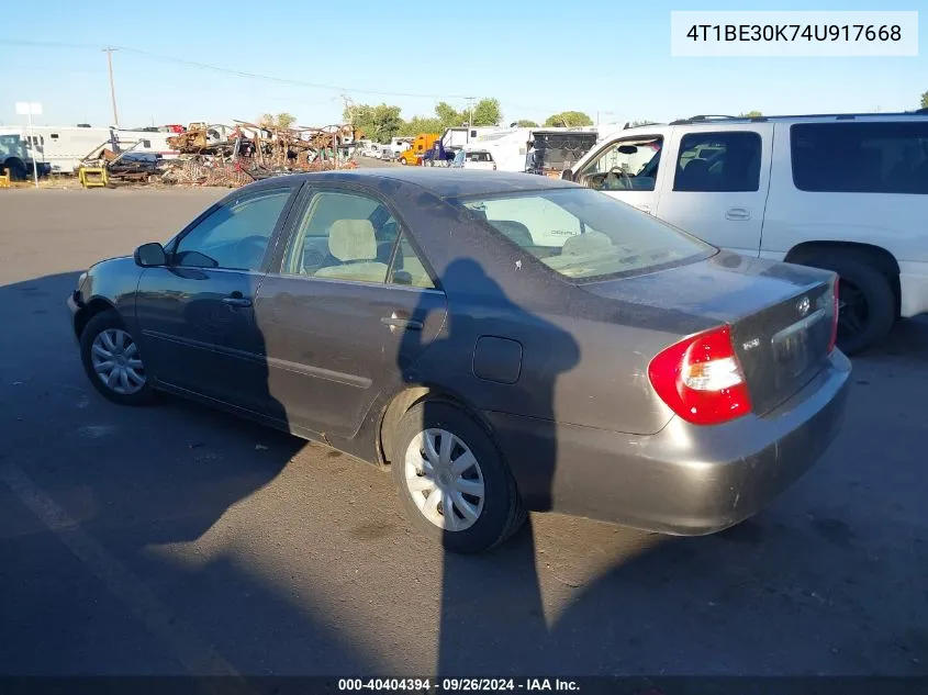 4T1BE30K74U917668 2004 Toyota Camry Le