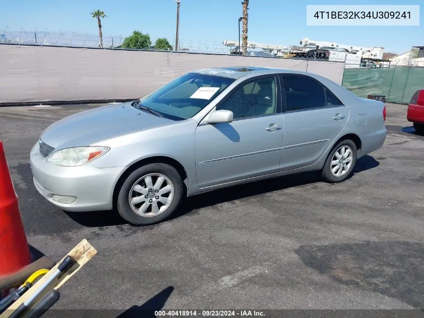 2004 Toyota Camry Xle VIN: 4T1BE32K34U309241 Lot: 40418914