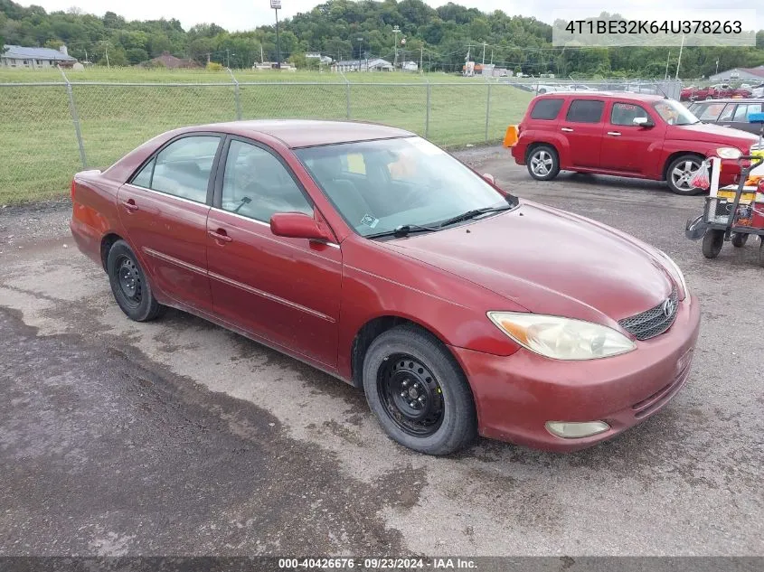 2004 Toyota Camry Xle VIN: 4T1BE32K64U378263 Lot: 40426676