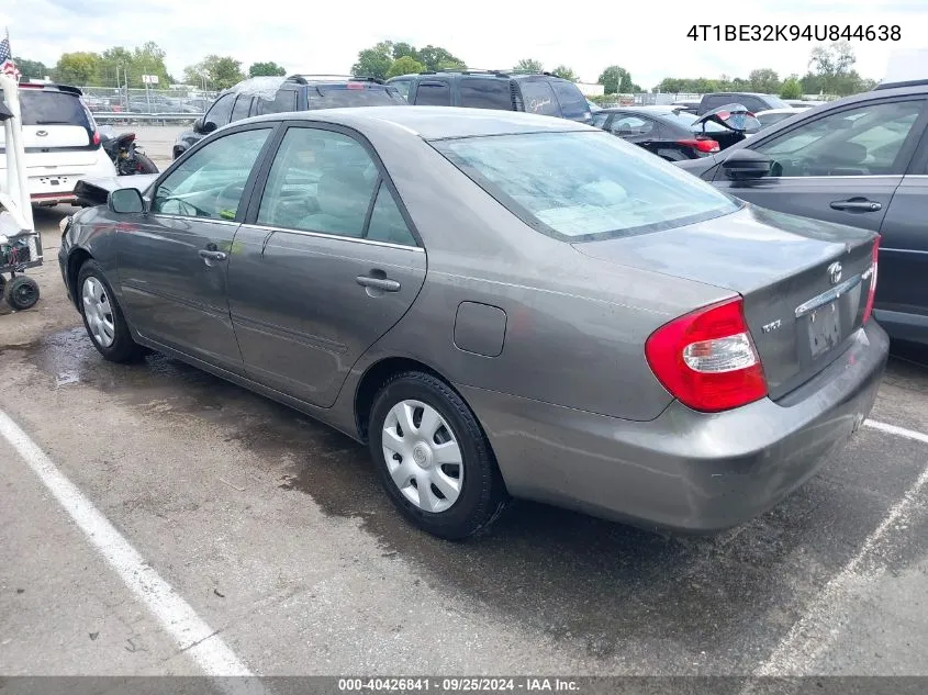 2004 Toyota Camry Le VIN: 4T1BE32K94U844638 Lot: 40426841