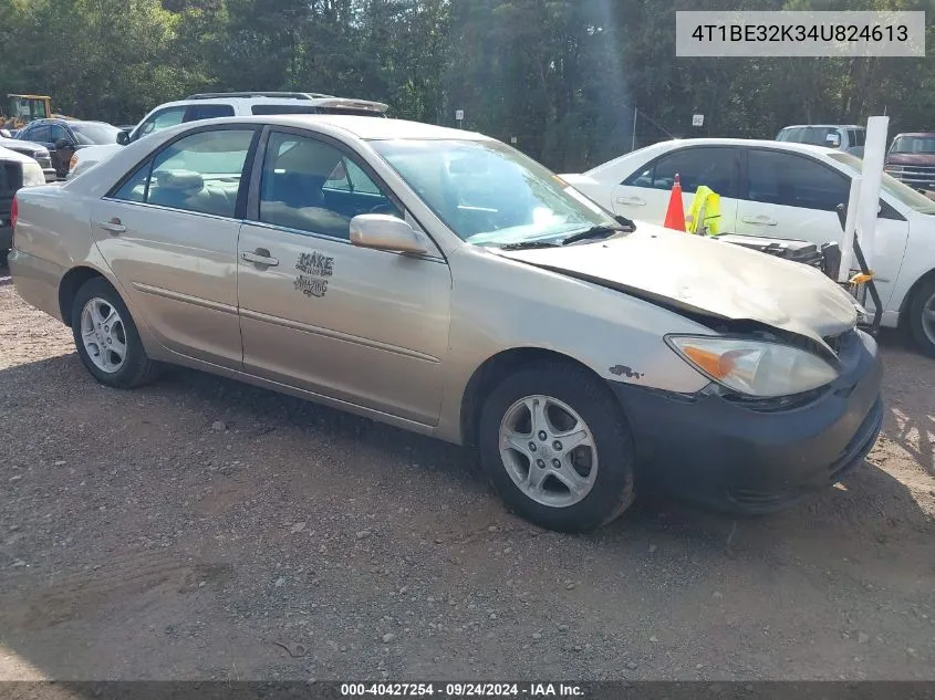 2004 Toyota Camry Le VIN: 4T1BE32K34U824613 Lot: 40427254