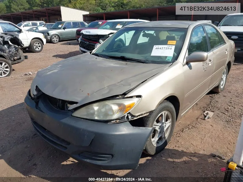 2004 Toyota Camry Le VIN: 4T1BE32K34U824613 Lot: 40427254