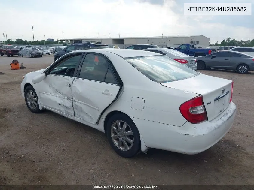 2004 Toyota Camry Se VIN: 4T1BE32K44U286682 Lot: 40427729