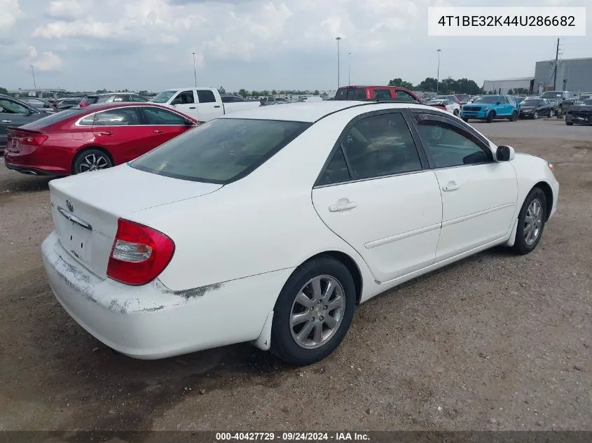 2004 Toyota Camry Se VIN: 4T1BE32K44U286682 Lot: 40427729