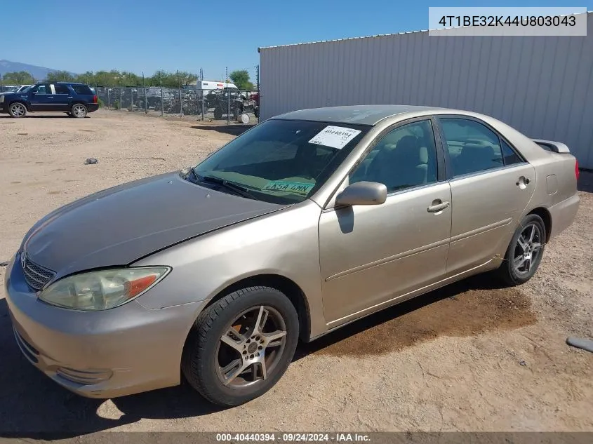 2004 Toyota Camry Le VIN: 4T1BE32K44U803043 Lot: 40440394