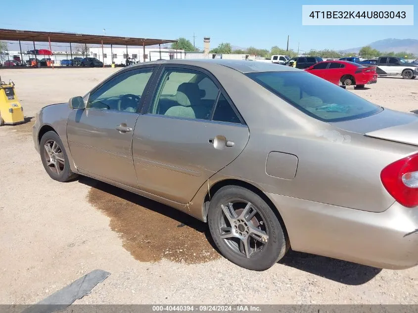 2004 Toyota Camry Le VIN: 4T1BE32K44U803043 Lot: 40440394