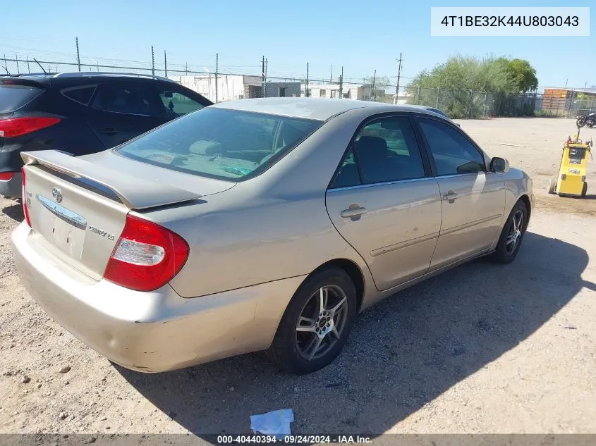 2004 Toyota Camry Le VIN: 4T1BE32K44U803043 Lot: 40440394