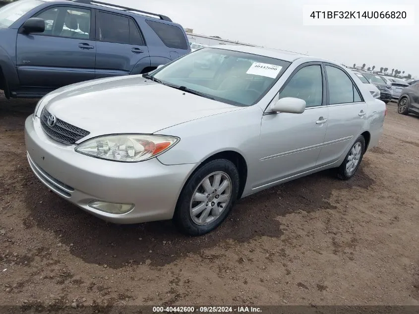 2004 Toyota Camry Xle V6 VIN: 4T1BF32K14U066820 Lot: 40442600