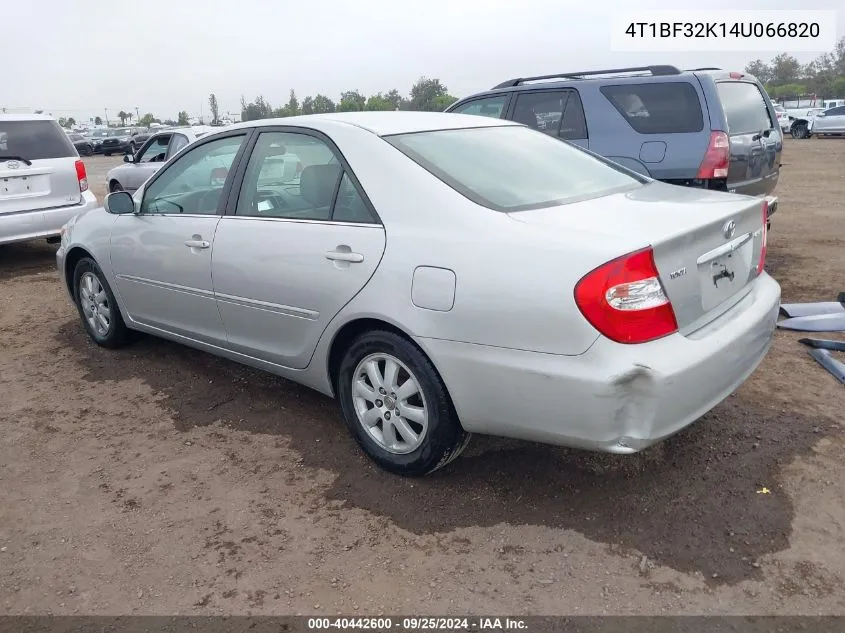 4T1BF32K14U066820 2004 Toyota Camry Xle V6