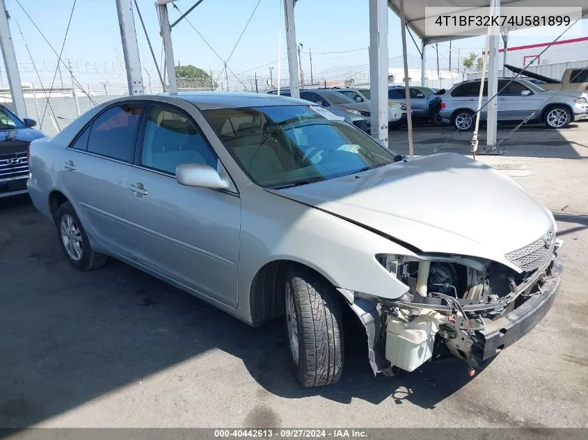 2004 Toyota Camry Le V6 VIN: 4T1BF32K74U581899 Lot: 40442613