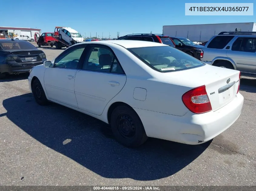 2004 Toyota Camry Le VIN: 4T1BE32KX4U365077 Lot: 40446015