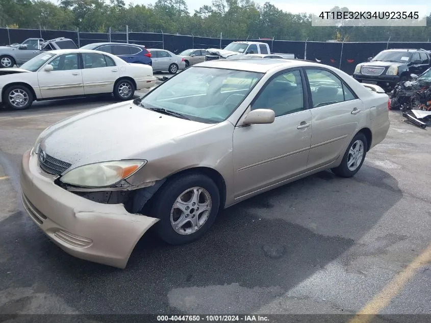 2004 Toyota Camry Le VIN: 4T1BE32K34U923545 Lot: 40447650