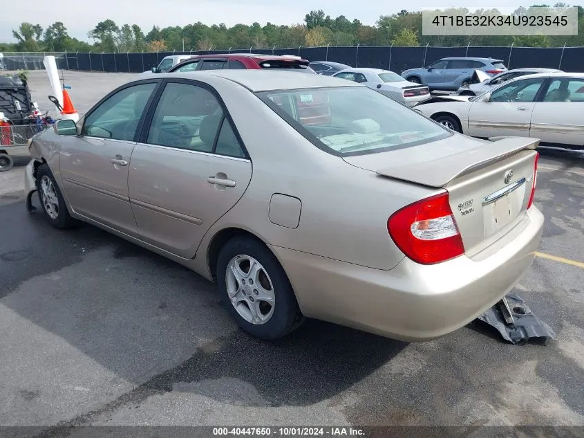 2004 Toyota Camry Le VIN: 4T1BE32K34U923545 Lot: 40447650